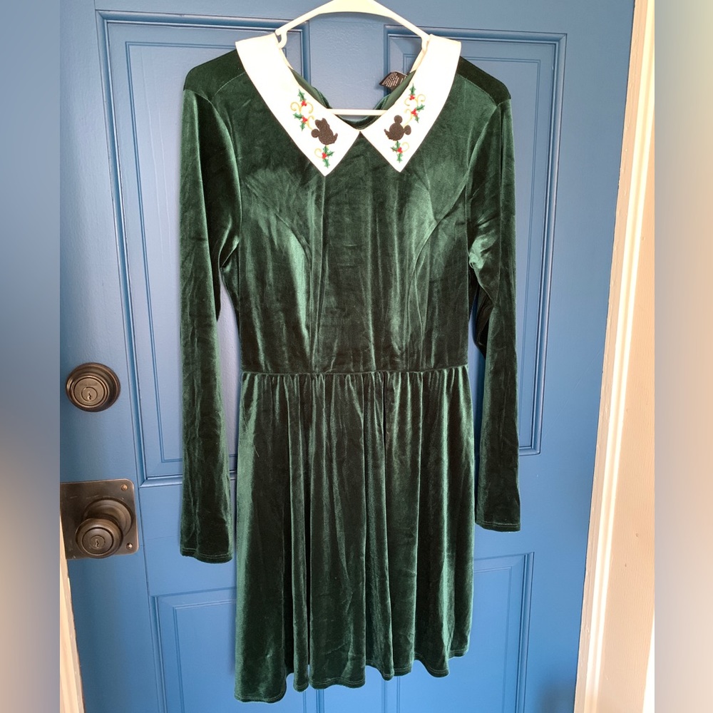 Disney velvet Mickey collar dress holiday
